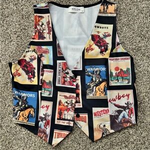 Colorful Western-Themed Vest